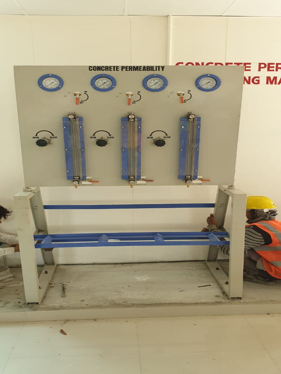 Concrete permeability testing environment